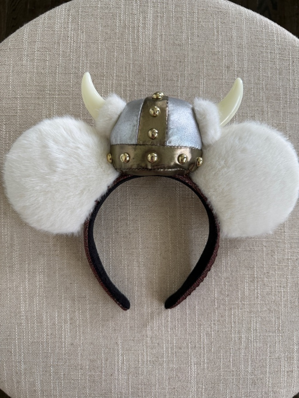 Disney Epcot Norway Viking Minnie Mouse Ear Headband Gold Silver Helmet - Picture 7 of 7